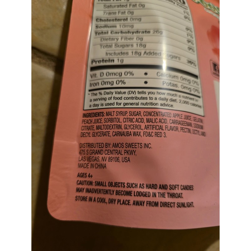 amos New AMOS Peelerz peelers Gummy Peach Peelable Fruit Tiktok