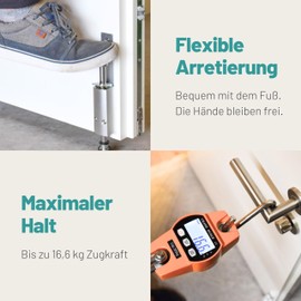 D&D Living® Kick&Fix Door Holder for Indoor and Outdoor Use with Foot Operation Robust Rustproof Non-Slip