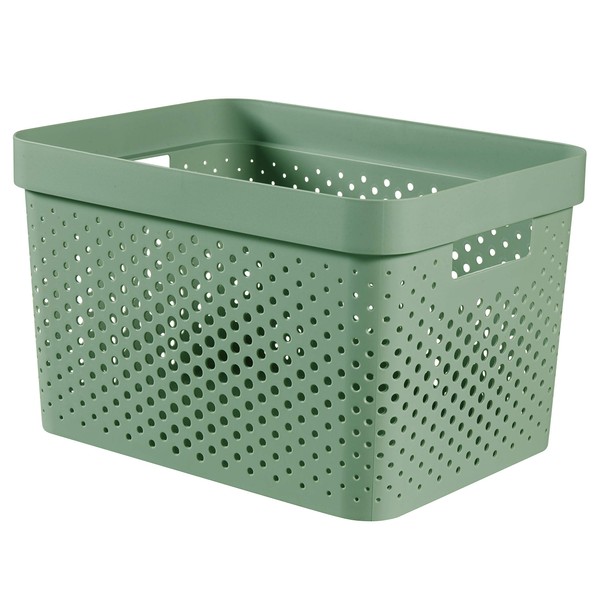 Curver | Infinity 17L Tray, Green, 35.5 x 26.2 x