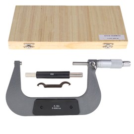 mitoharet Outside Micrometer Set, 4-5 Inch Micrometer Measuring Tool 0.0001 Inch Accuracy Precision Machinist Tool for Precision Measurement Work
