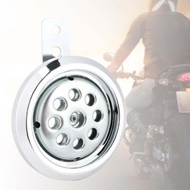 Motorbike Horn, 105 db Waterproof Round Horn Speakers, Universial Motorcycle Horn Waterproof 105dB 12V 85mm Honeycomb Chrome Cover