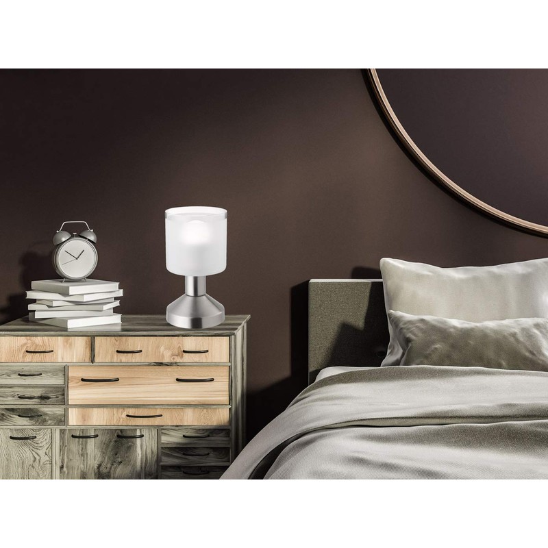 Reality Leuchten Gral R59521007 Table Lamp, Metal, Nickel, 9.0 x