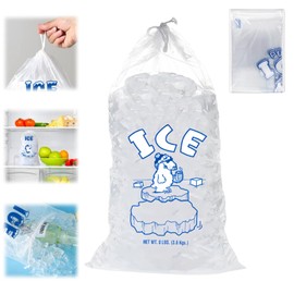 10PCS Ice Bags with Drawstring,Heavy Duty Ice Bags can Withstand 8 Pounds,Empty Ice Bag,Ice Bags for Ice Machine Storage Freezer Keeper,Ice Cube Bags Reusable,Ice Cube Bags,Ice Bags for Ice Cubes