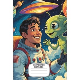 Composition Notebook: College Ruled, 6x9”, 120 Pages – Colorful Space Adventure Cover with Astronauts, Rockets, and Planets – Perfect for Young Explorers, Science Fans, and Creative School Notes