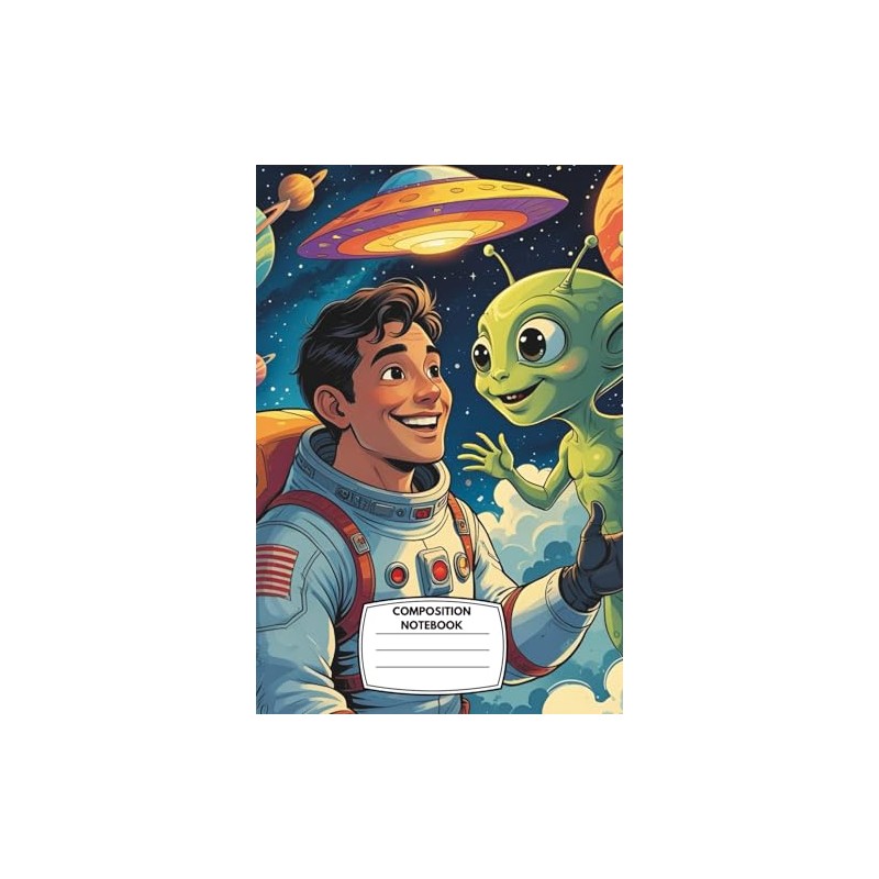 Composition Notebook: College Ruled, 6x9”, 120 Pages – Colorful Space