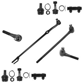 TRQ Front Steering & Suspension Kit Ball Joint Tie Rod Tie Rod Adjusting Sleeve Compatible with 1980-1996 Ford Bronco F-150