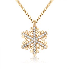 Kruckel Shining and Sparkling Everday Champaign Gold Plated Necklace Made with Austrian Crystals - 5071060