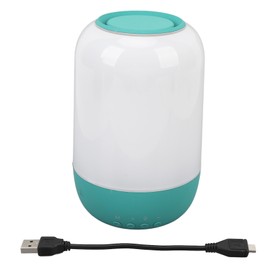 Night Light Bluetooth Speaker Portable Wireless Speaker 7 Color Changing Bedside Table Light for Indoor Outdoor Green
