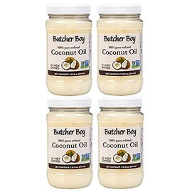 Butcher Boy Coconut Oil | 100% Pure Refined | 7.25 fl oz | 4 Pack