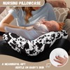Mintulipy Black and White Cow Nursing Pillow Cover Slipcover Soft