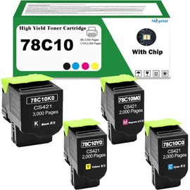 CS421 78C10 High Yield 78C10K0 78C10C0 78C10M0 78C10Y0 Toner Cartridge