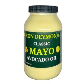 RON DEYMOND Avocado Oil-Based Classic Mayonnaise 32 oz, Keto Friendly, low Carb, Mayo for Sandwiches, Sauces, Dressings, Salads. Wraps & Burgers