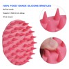 One-piece Silicone Scalp Massager Shampoo Brush Hair Wash Scrubber, Pink