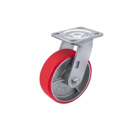 6"X 2" Heavy Duty Casters - Industrial Casters Polyurethane Caster with Strong Load-bearing Capacity 1200 LB, Swivel Caster, Widely Used in Furniture,WorkBrench,Tool Box(1 Swivel)