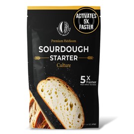 Better Bread Premium Heirloom Sourdough Starter Culture So Blessed Heirloom Style Freeze Dried Starter Culture for Baking Sourdough Bread | Perfect for Pancakes, Biscuits, Pretzels, & More | Non-GMO Prebiotic Artisan Bread | Made with Organic Ingredients
