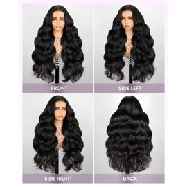Arabella 6X5 Glueless Wigs Human Hair Pre Plucked Pre Cut 230% Density Closure Wigs Human hair 12A Loose Body Wave Wig Human Hair Pre Cut Lace Pre Plucked Bleached Knots (22inch)