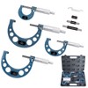 HDLNKAK Outside Micrometer Set, 0-4" Machinist Micrometer, 4 Pcs Machinist