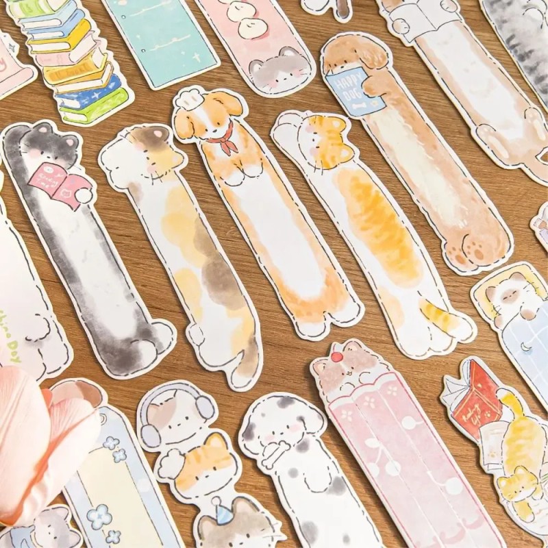 30 Pzas/paq Senalibros Animales Gato Puppy