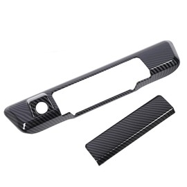 Tailgate Handle Bowl Cover Carbon Fiber Pattern Exterior Rear Tail Gate Door Handle Scratch Protector Replacement for Isuzu D Max 2023 to 2024