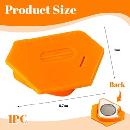 LunarCharm Magnetic Seam Guide for Sewing Machine with Strong Magnetic Force and Scale for Sewing Hem, Hem Guide with Scale, Multi-Purpose Tool (Orange)