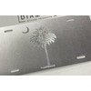Engraved SC Palmetto Palm Tree Diamond Etched Vanity License Plate