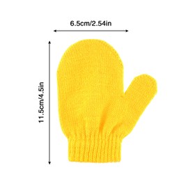 Boao 12 Pairs Toddler Mittens Bulk Kids Winter Knit Gloves pack Childrens Stretch Mittens for Toddler Boys Girls(Black, Khaki, Camel and Mixed Candy Color)