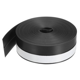 PATIKIL Silicone Seal Strip, 16.5FT Self Adhesive Door Draft Stopper 25MM Silicone Soundproof Gap Replacement Strip Roll for Window, Door, Black