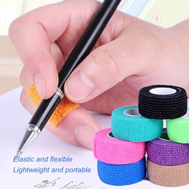 Envoltura de Vendaje Cohesivo, 10 Piezas de Vendaje Autoadhesivo Vendas Cohesivas 1 Pulgada de Ancho 2 Yardas Largo Rollos Elásticos Flexibles Vendaje para Heridas Cinta de Vendaje Fija Deportiv