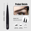 Professional 4-Piece Eyebrow Tweezers Set - Precision Hair Removal Tools