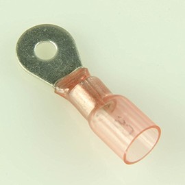 8 Ga. Heavy Duty Heat-Shrink Ring Terminals, #10 Stud - (Pack of 10)