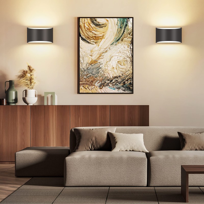 TRLIFE Modern Wall Sconces, 3000K/4000K/6000K Selectable and Dimmable LED Wall