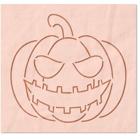 Stencil Stop Jack O Lantern Pumpkin Stencil - Reusable for DIY Projects, Painting, Drawing, Crafts - 14 Mil Mylar Plastic (12 x 11.25 inches)