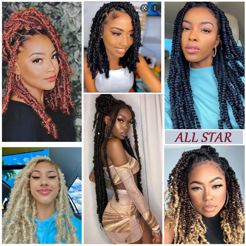 12 pulgadas de cabello afro elástico con 8 paquetes de