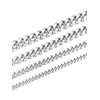 Jewow Men's Solid Stainless Steel Curb Chain Necklace Width 6/8/10/12