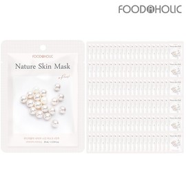 Food Aholic Nature Skin Pearl Mask Pack (100 Sheets) / 푸드어홀릭 100매 네이처스킨 진주 마스크팩