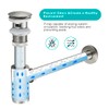 TSIBOMU Bathroom Basin Sink Waste P-Trap Drain Kit, Adjustable Bottle