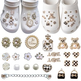 TYXHXTF Pack of 24 Shoe Badges, Shoe Charms, Shoe Charms, Clog Decor for Girls, Bling Charms Shoe, Charm for Children, Women Children, Synthesis