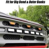 Front Mesh Grille Inserts & Amber Light Compatible with 2021-2024