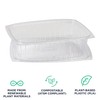 ECO PRODUCTS Compostable 48oz Clear Large Rectangular Deli Containers With