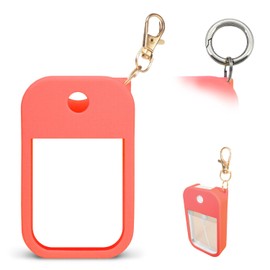 1 PC Soft Silicone Case for Touchland Power Mist (1FL. OZ./30 mL), Protective and Stylish Case with Keychain Compatible with Touchland Hand Sanitizer Spray (Red)