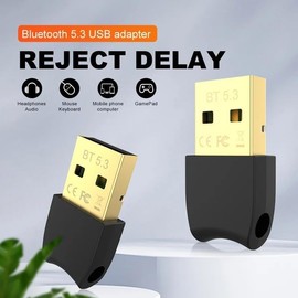 USB Bluetooth 5.3 Dongle Adapter for PC Speaker, Wireless Mouse Keyboard Music Audio Receiver Transmitter Bluetooth