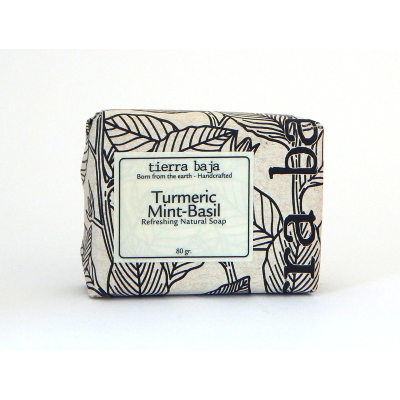 Tierra Baja Jabón Natural en Barra Menta Cúrcuma 100g