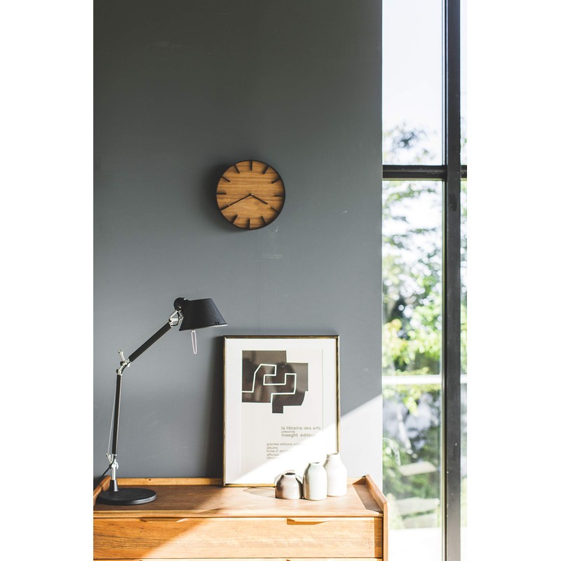 Yamazaki Home Wall Clock - Modern Wood Home Decoration, Brown