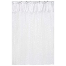 Sweet Jojo Designs White Eyelet Kids Bathroom Fabric Bath Shower Curtain