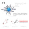 REDSUN Opal Sun Ring 925 Sterling Silver Opal Rings for