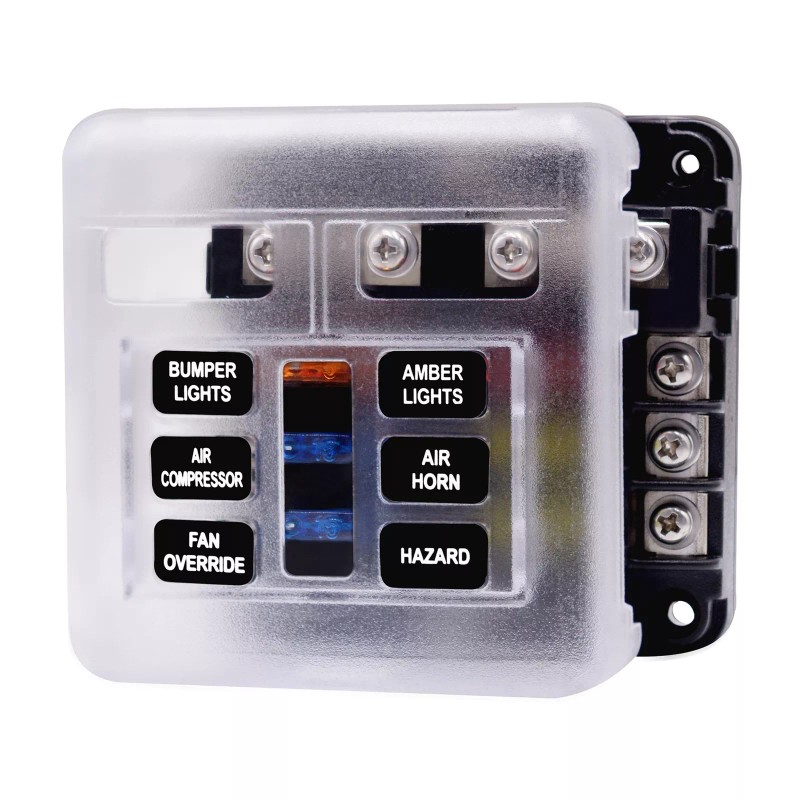 WUPP Waterproof Boat Fuse Panel 12-24V - Marine Fuse Block
