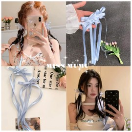 MISS MUMU Hair Accessories, Hair Clip, Ribbon Clip, Ribbon, Set of 2, Hair Ornament, Ribbon Pin, Hair Arrangement, Barrette, Bulk Hair Pin, Women's, Weddings, Parties, Cute, Popular, Korean Style