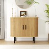 35" Fluted TV Stand, Mid Century Modern Entertainment Center with