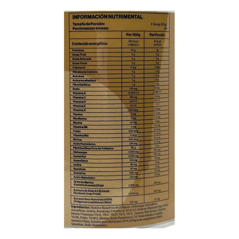 Péptidos De Colágeno Queratina 400 G Matcha G-prot