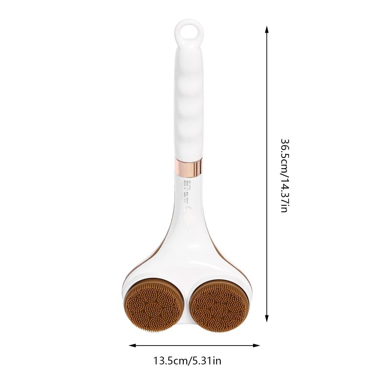Unbranded Double Head Electric Bath Brush Body Shower Brush Long